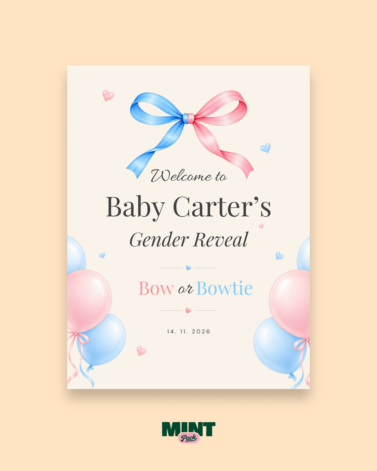 Gender Reveal - Party Invitation Kit