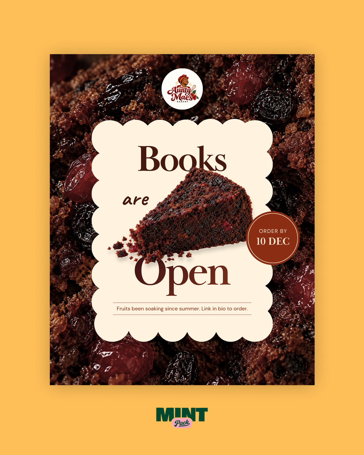 Books Are Open: Holiday Bake Order Kit