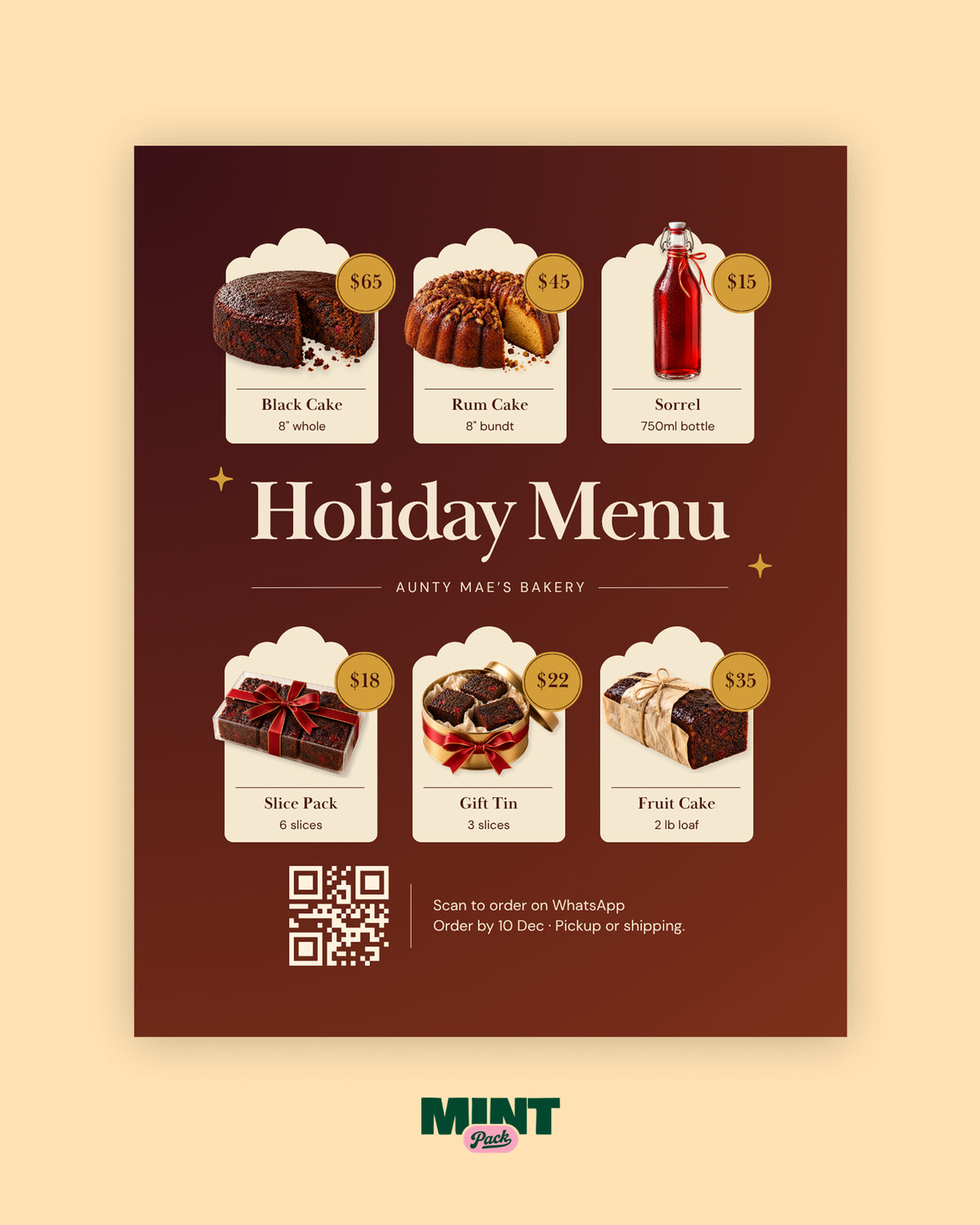 Books Are Open: Holiday Bake Order Kit