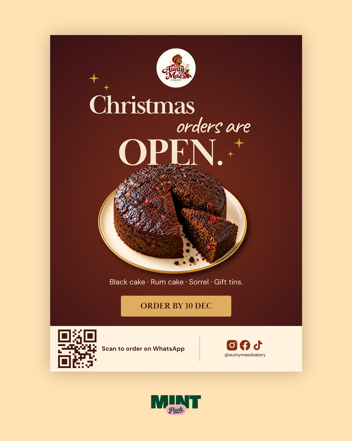 Books Are Open: Holiday Bake Order Kit